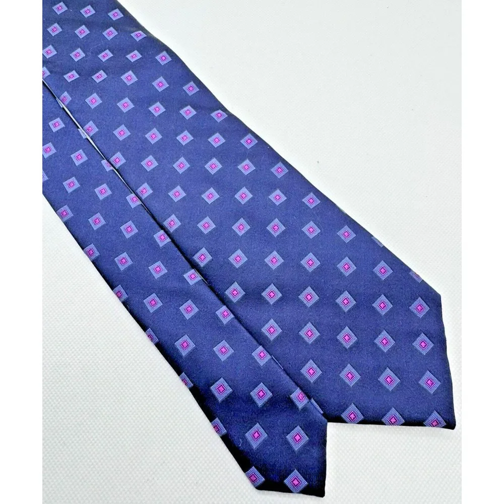 Michael Kors Tie Jacquard‎ Navy Pink Square 58